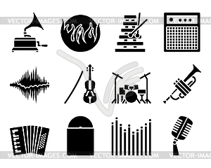 Music Icon Set - vector clip art