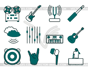 Music Icon Set - vector image