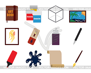 Art Icon Set - vector clip art