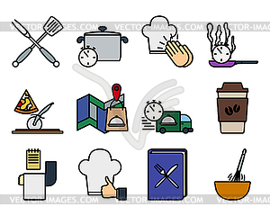 Restaurant Icon Set - vector clipart