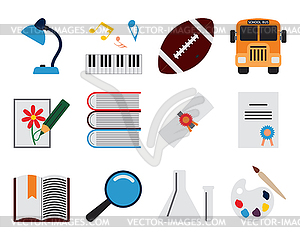 School Icon Set - vector clip art