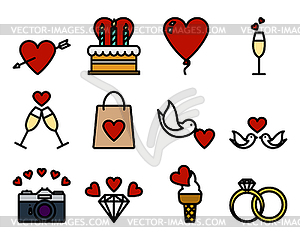 Valentine Icon Set - vector image