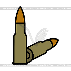 Icon Of Rifle Ammo - vector clip art