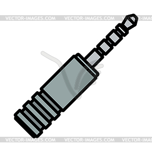 Music Jack Plug-in Icon - vector image