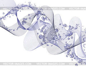 Water Wave Lines - vector image