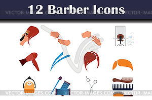 Barber Icon Set - vector clipart