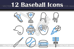 Baseball Icon Set - vector EPS clipart