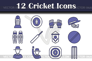 Cricket Icon Set - vector clipart