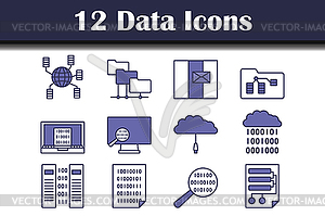 Data Icon Set - royalty-free vector image
