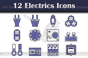 Electrics Icon Set - vector image