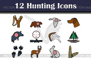 Hunting Icon Set - vector image