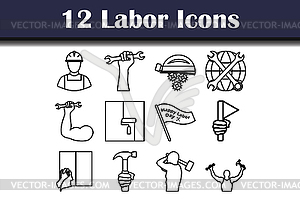 Labor Icon Set - vector clip art