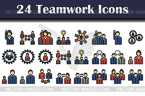 Teamwork Icon Set - vector image