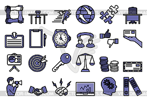 Business Icon Set - vector image