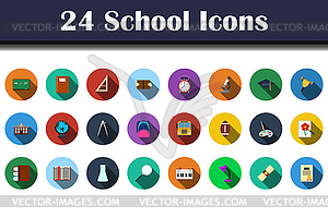 School Icon Set - stock vector clipart