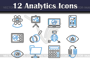 Analytics Icon Set - vector clip art