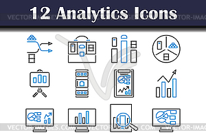 Analytics Icon Set - vector image