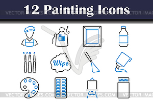 Painting Icon Set - vector image