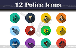 Полиция Значок Набор - векторный клипарт