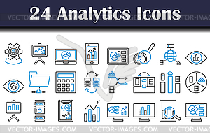 Analytics Icon Set - vector clip art
