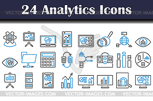 Набор значков аналитики - рисунок в векторе