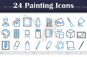 Painting Icon Set - vector EPS clipart