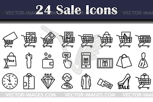 Набор значков Продажи - изображение в векторном формате
