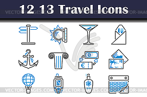 13 Travel Icon Set - vector image