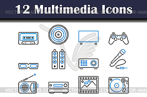 Multimedia Icon Set - vector image