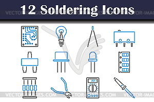 Soldering Icon Set - vector clip art