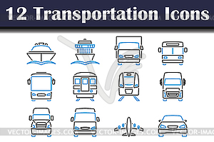 Transportation Icon Set - vector image