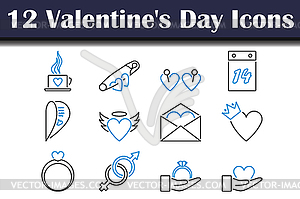 Valentine Day Icon Set - vector image