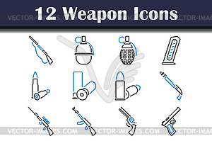 Weapon Icon Set - vector image