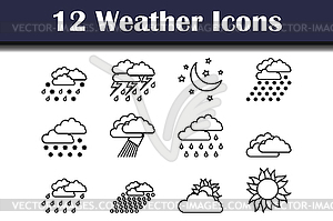 Weather Icon Set - royalty-free vector image