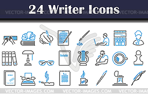 Writer Icon Set - vector image