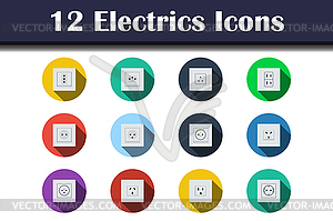 Electrics Icon Set - vector clipart