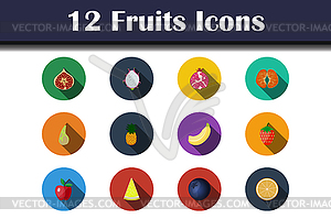 Fruits Icon Set - vector clip art