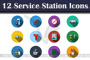 Service Station Icon Set - vector image