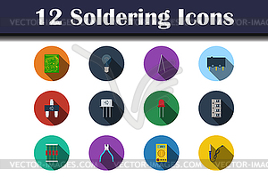 Soldering Icon Set - vector clipart