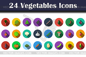 Vegetables Icon Set - vector clip art