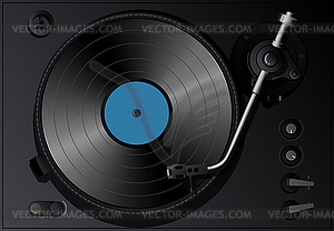 Gramophone with record - vector clipart