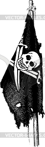 Jolly roger flag - vector image