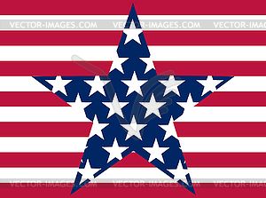 Stars and stripes flag of united states of america - vector image