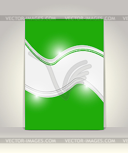 Flyer or brochure template, abstract design - royalty-free vector clipart