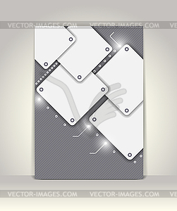 Flyer or brochure template, abstract design - vector clipart