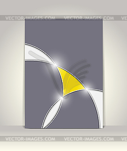 Flyer or brochure template, abstract design - vector image