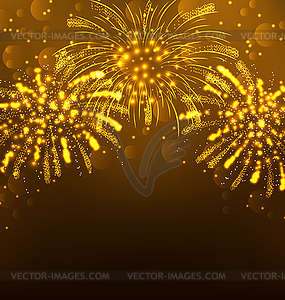 Festive Firework Bursting, Holiday Background - vector clip art