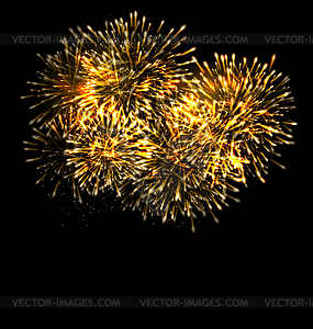 Illuminated Festive Firework, Glowing Holiday - vector clip art