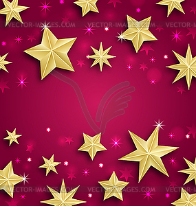 Abstract Background Made of Golden Stars - vector clip art