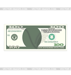 100 Dollar Banknote - vector clipart